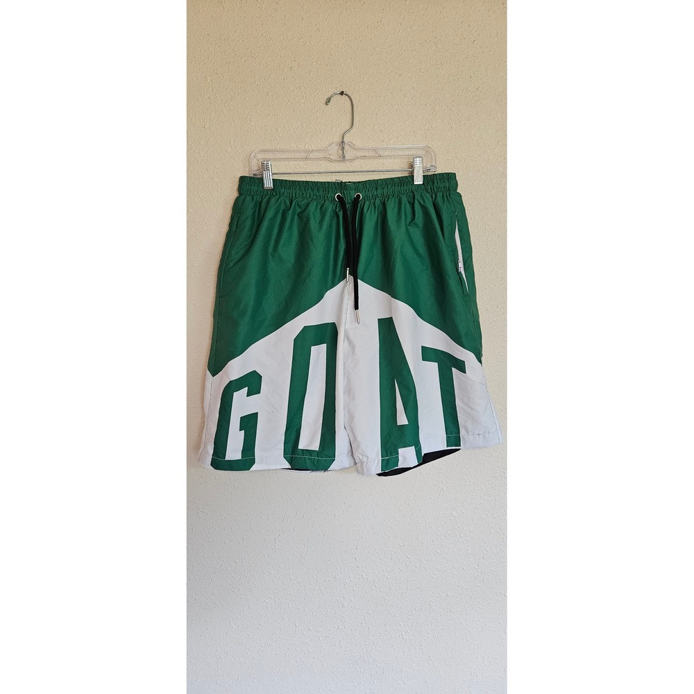 Sneaker Gallery Mens GOAT Graphic‎ Shorts Green White Colorblock 3XL Streetwear